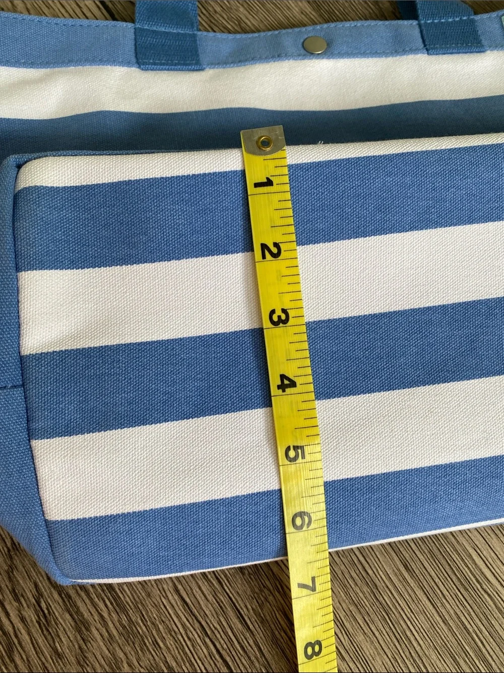 Dolce & Gabbana Blue & White Striped Canvas Travel Beach Tote NWT